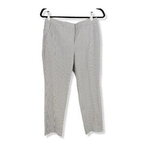 NWT Chico's So Slimming Pinstripe Straight Leg Pants Blue White Sz 2.5R  (14r)